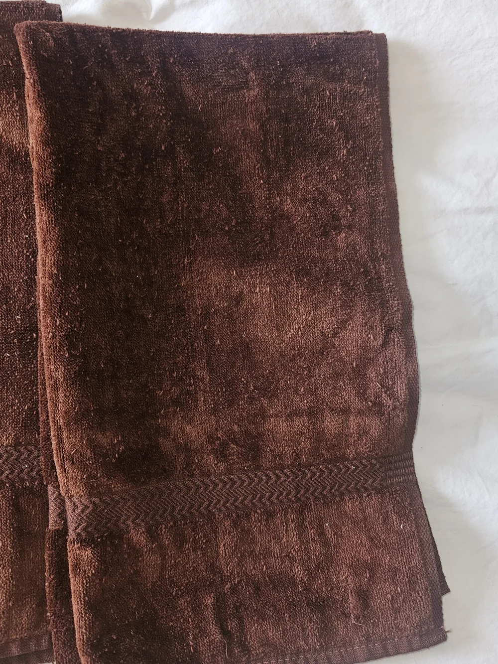 Vintage Lady Pepperell Plush Brown Hand Towels -  Set